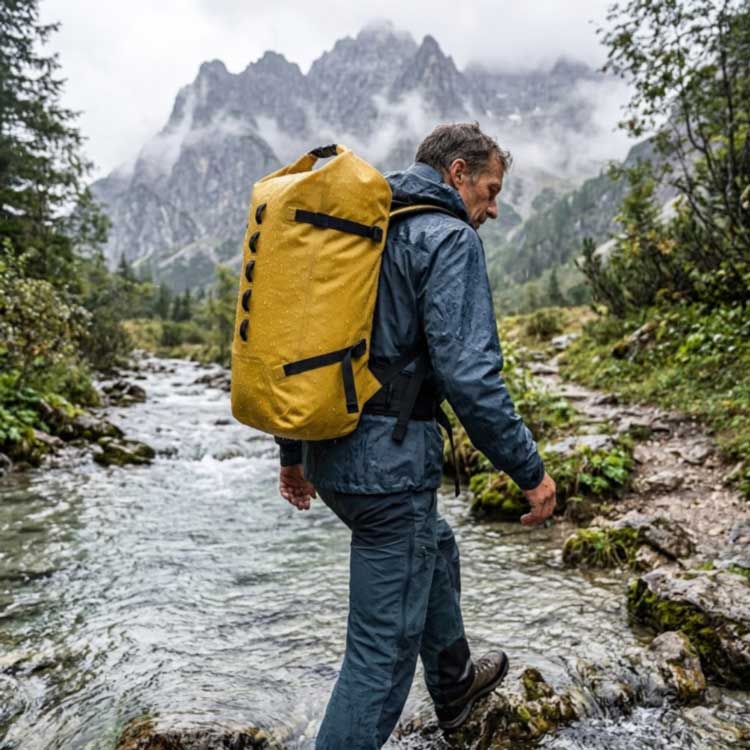 Vodotesný batoh na turistiku: Kľúčové vlastnosti pre outdoorové dobrodružstvá