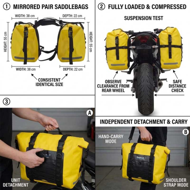 Výrobca sedlových tašiek na motocykle pre značky dobrodružných motocyklov
